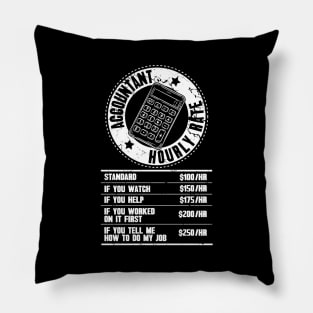 Accountant Hourly Rate Accounting Pillow