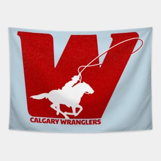 retro Calgary Wranglers Tapestry