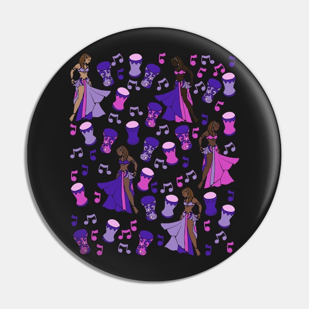 Purple Belly Dancer Pin by bubbsnugg