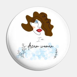 portrait of woman with brown wavy hair Pin