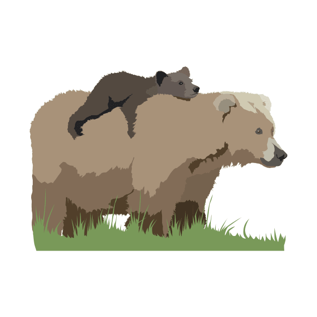 Brown Bear and Cub by NorseTech