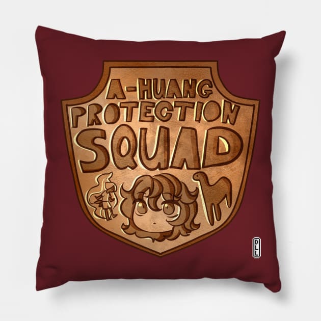 A-Huang Protection Squad Pillow by darklightlantern@gmail.com