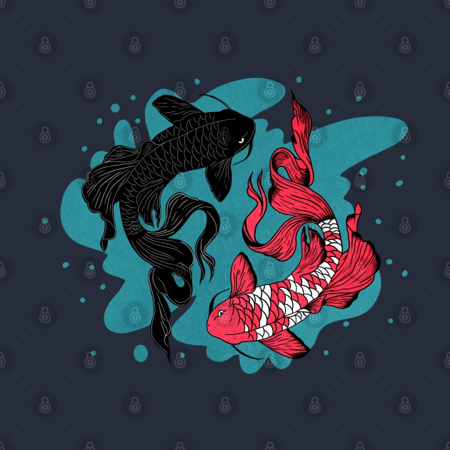 the koi tshirt design by HSMdesign