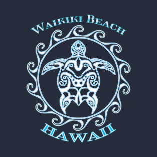 Waikiki Beach Tribal Sea Turtle Summer T-Shirt