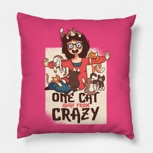 Crazy Cat Lady Graphic Tee Pillow