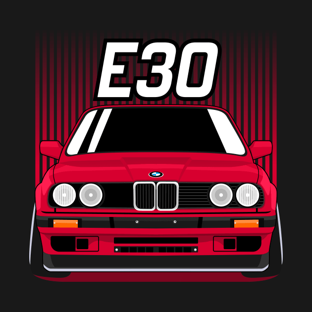 E30 red candy T-shirt by masjestudio