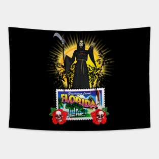 Greetings From Florida Grim Reaper Tapestry