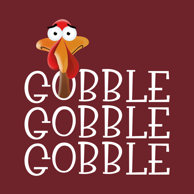 Gobble Gobble Gobble Thanksgiving Turkey by cottoncanvas