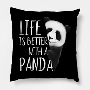 Panda Lovers Life Is Better With A Panda Bear Pillow