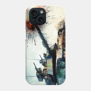 Fantasy illustration of a tank in battle Phone Case