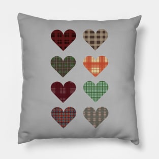 Checkered Hearts Pillow