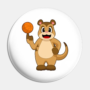 Meerkat Basketball player Basketball Pin