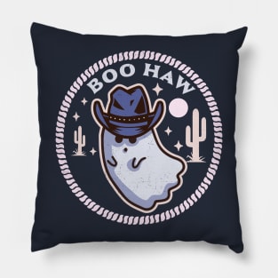 BooHaw Western Ghost Halloween Cowboy Cowgirl Costume Retro Pillow