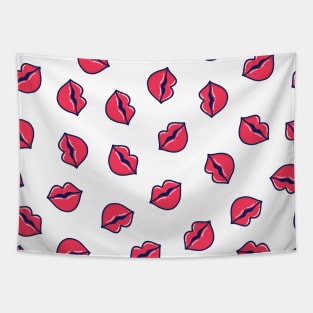 Lips - Doodle Tapestry