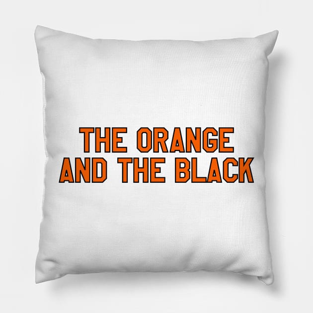 the orange and the black Pillow by cartershart