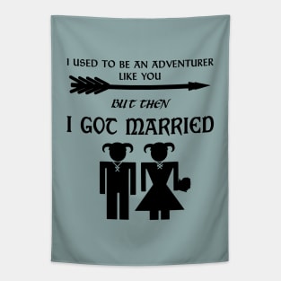 But Then I Got Married (Black) Tapestry