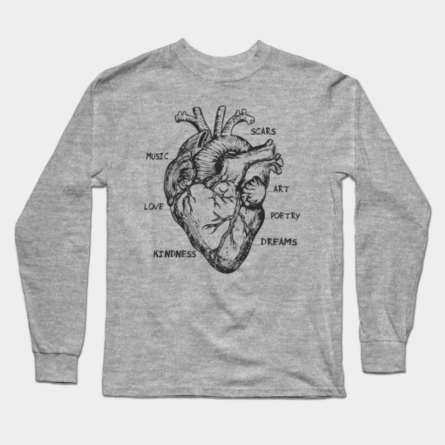 Anatomical Human Heart Art Anatomy Words Anatomical Heart Long