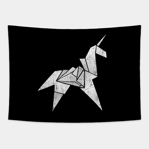 Blade Runner Unicorn Origami (Aged) Tapestry by VanHand