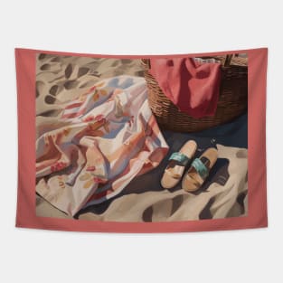 A Day at the Beach Tapestry