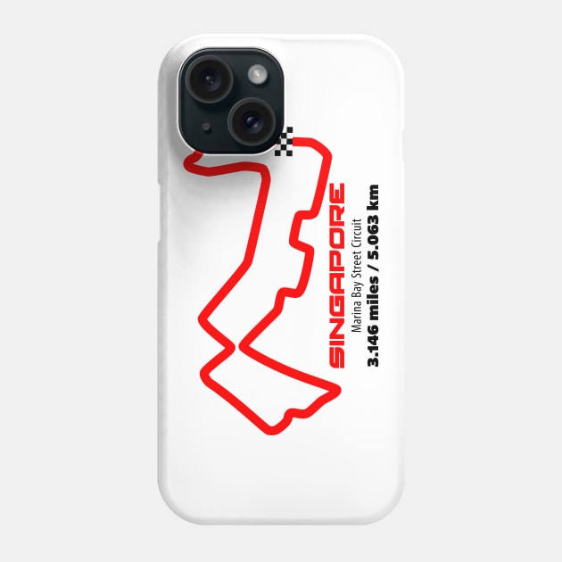 Singapore Track Graphic Phone Case by Hotshots