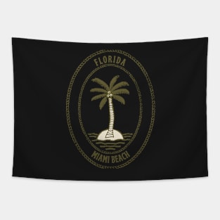 Retro cool Miami Beach Florida Palm Tree Tapestry