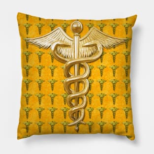 Gold Medical Profession Symbol Pillow