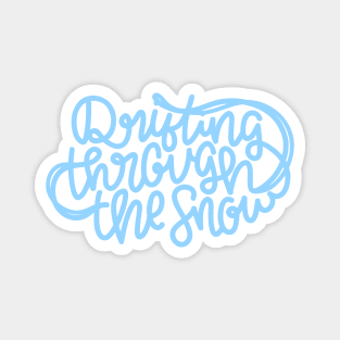 Drifting Through The Snow (Light Blue) Magnet