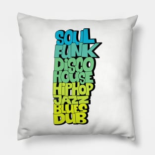 Funk Soul Disco House Music Design Pillow