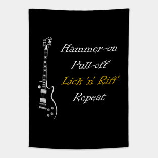 Guitar Player Lick 'n' Riff Repeat Tapestry