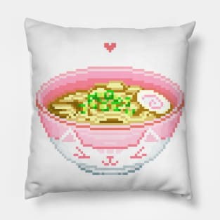 Kawaii Pixel Ramen Bowl Pillow