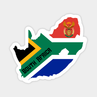 South Africa flag & map Magnet