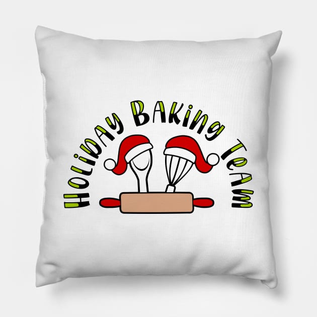 Holiday Baking Team Pillow by WMKDesign