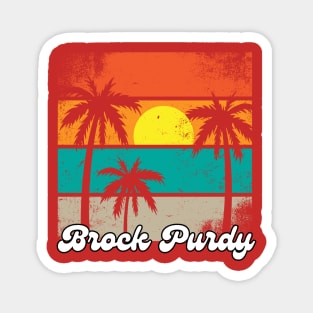 RETRO SUNSET BROCK PURDY Magnet