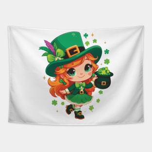 Cute St Patrick's Day Girl Tapestry