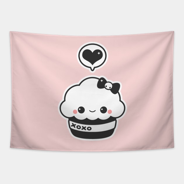 Kisses Cupcake Tapestry by sugarhai