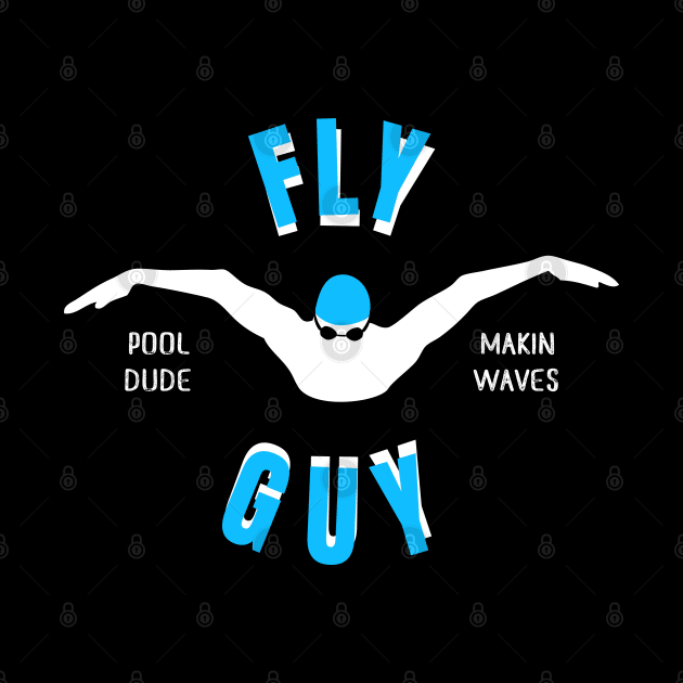 Mens Butterfly Fly Guy Swimmer Swimming Fan Gift by atomguy