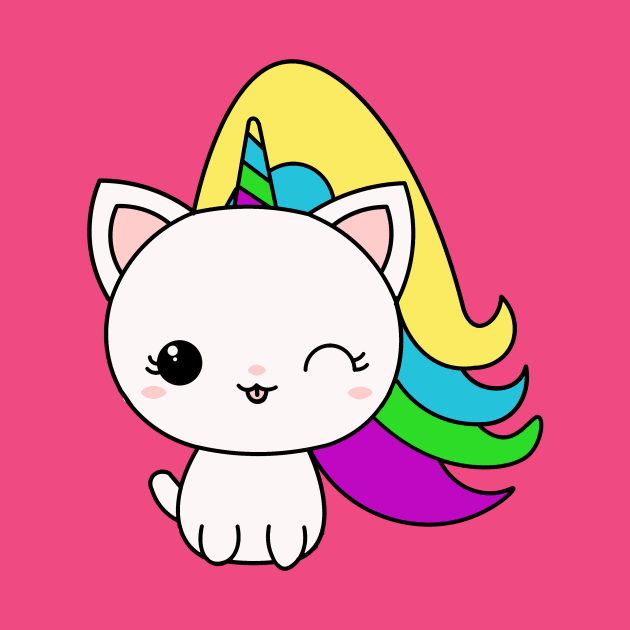 Unicat Unicorn Kawaii Cat by charlescheshire