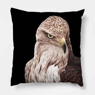 Eagle Watercolor in black Pillow