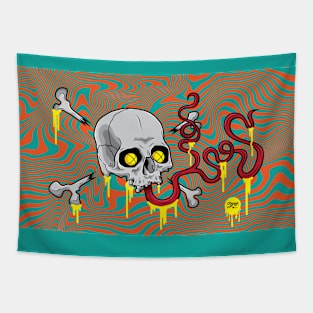 Skull and bones Tapestry