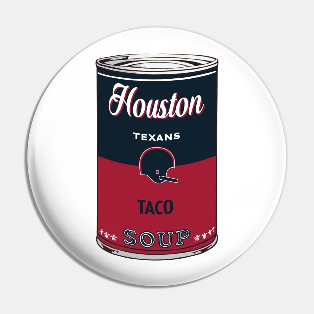 Houston Texans Soup Can Pin by Rad Love