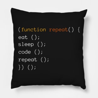 Eat, sleep, coding and repeat Pillow