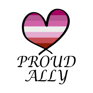 Proud Ally LGBT Gay Pride Month Lesbian Flag T-Shirt