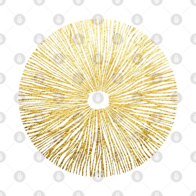 Gold magic mushroom  spore print by iefae