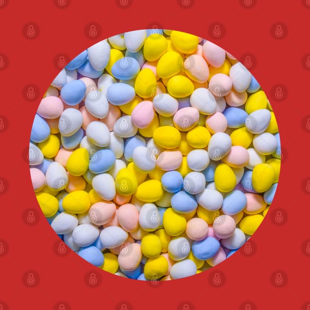 Colorful Candy Chocolate Eggs Photograph Circle by love-fi