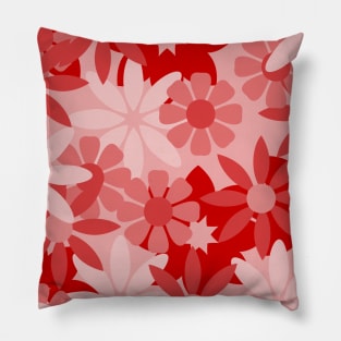 Floral pattern with leaves and flowers doodling style Pillow