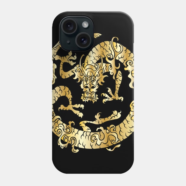 Gold Dragon 01 Phone Case by Verboten