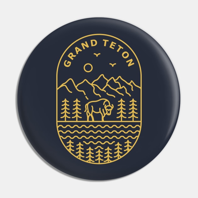 Grand Teton National Park Pin by VEKTORKITA