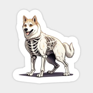 Skeleton Siberian Husky Dog Magnet