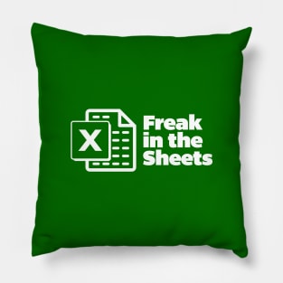 Freak in the Sheets Green Design Pillow