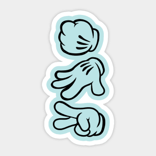 Cali Mickey Mouse Hands Sticker for Sale by RickyRozay